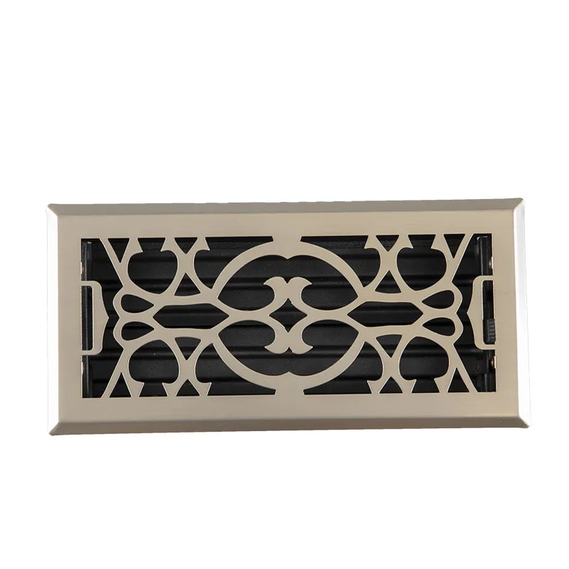 4X10 VF Victorian Design Iron Steel Floor Register Return and Supply Air Grille Vent Cover Decor for Home