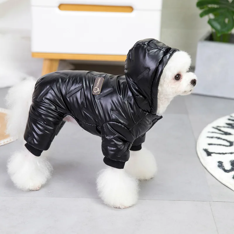 2 Layers Fleece Lined Warm Dog Jacket for Puppy Winter Cold Weather Soft Windproof Small Dog Coat