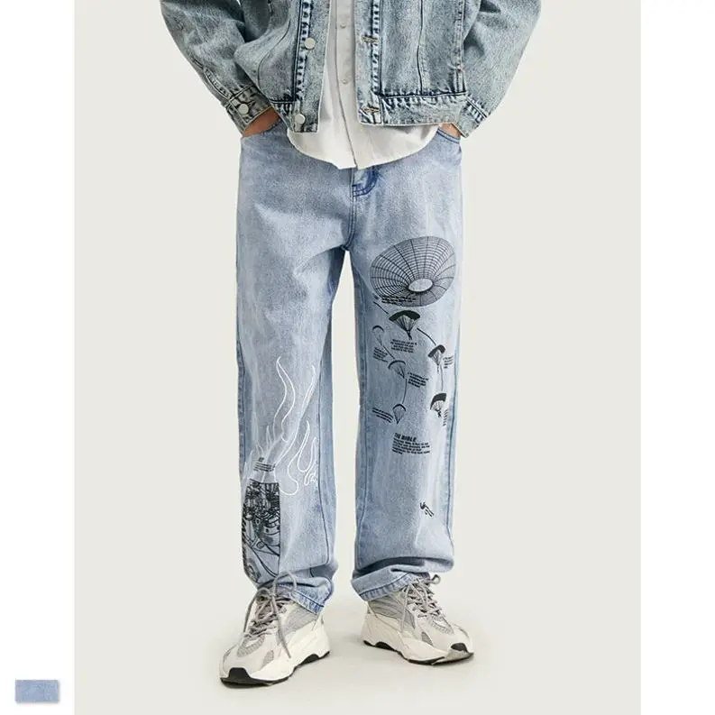 WoJogom Summer Slim Fit Jeans for Mens Streetwear Regular Distressed Denim  Slim Homme Pants Hip Hop Hole Jeans Trousers