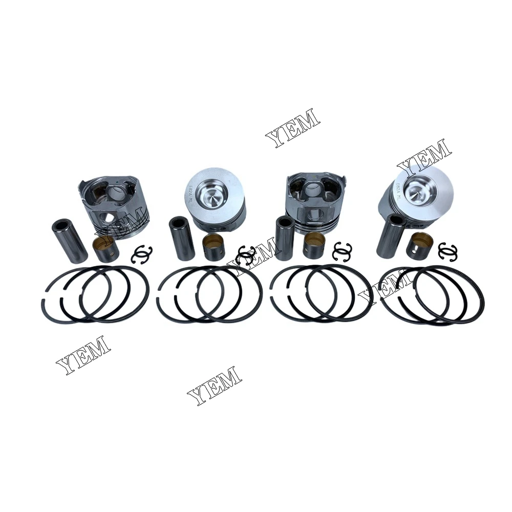 Pistons Kit With Piston Rings For Yanmar 4TNE82