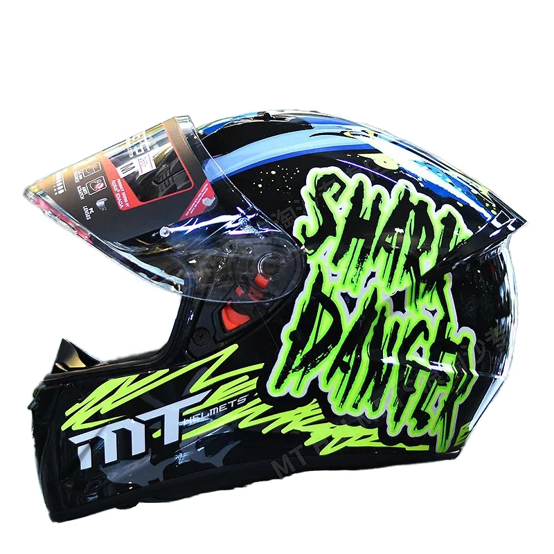 MT Stinger FI05 High Quality DOT ECE Approved Motorcycle Full Face Helmet  with Single Visor ABS Material Personalized Moto Casco
