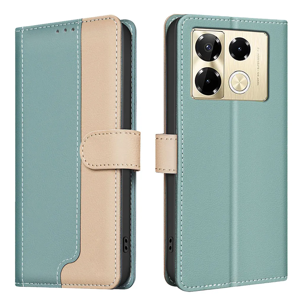 Factory Luxury Soft Pu Leather Mobile Phone Case With Card Holder Wallet Cover For Infinix Note40