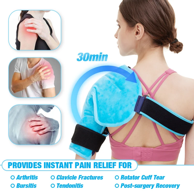 Reusable Shoulder Pain Relief Hot And Cold Compression With Wrap Gel