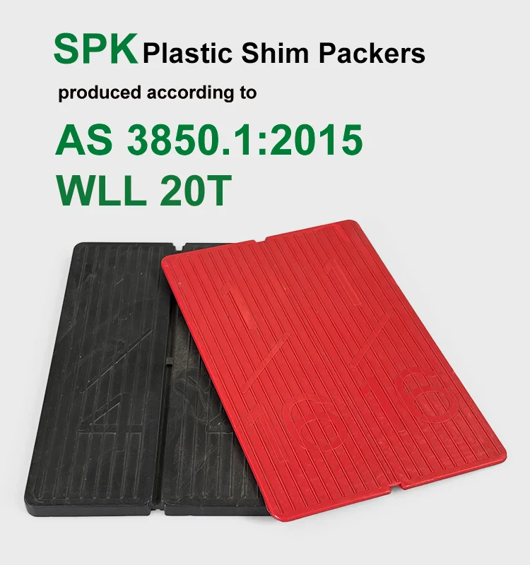 100x150mm Plastic Shims Wedges Construction Material Plastic Shim Pad
