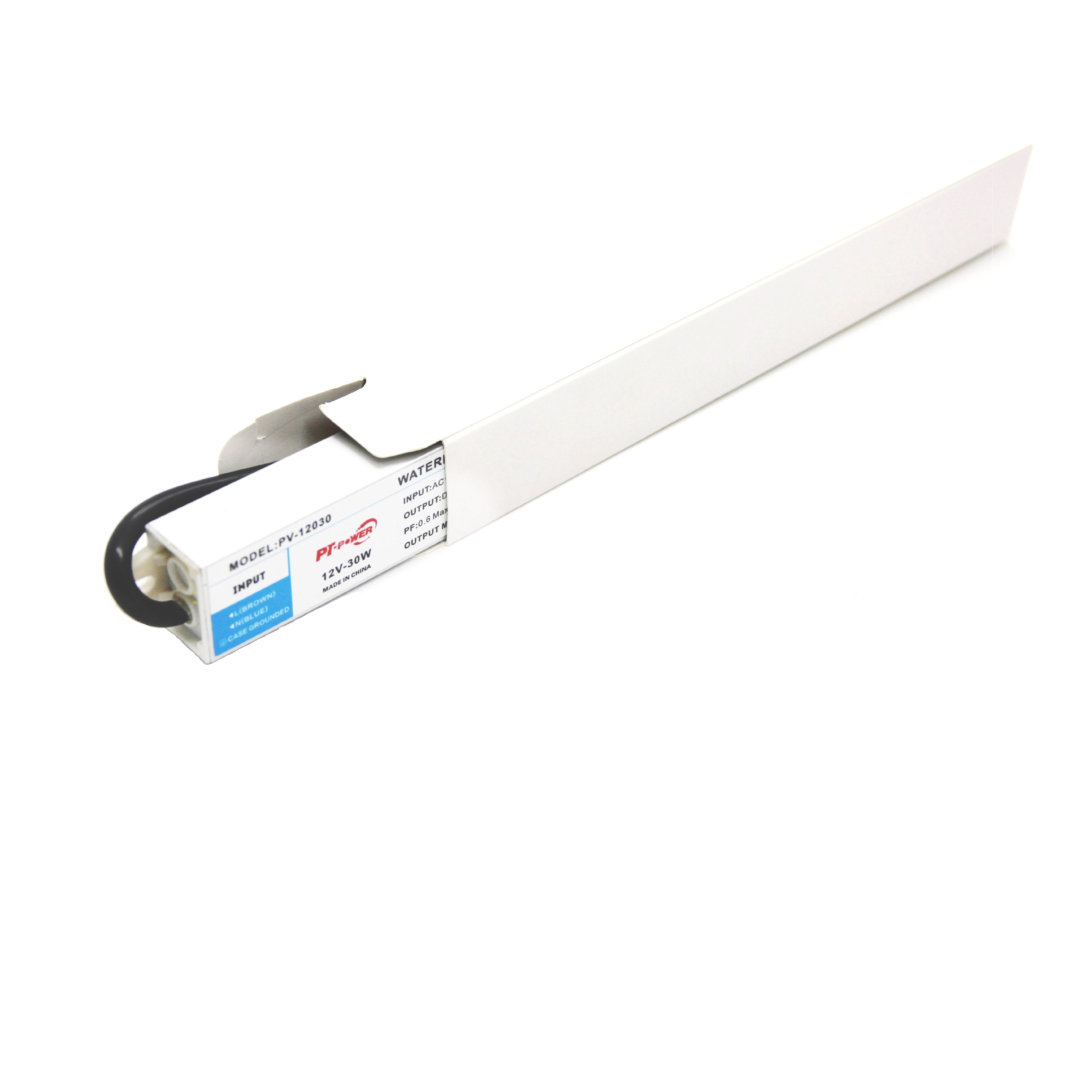 보장 2 년을 가진 매우 얇은 방수 운전사 12V 30W IP67 ac dc led 전력 공급 접합기 변압기