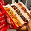 Boîte à pizza chien maïs