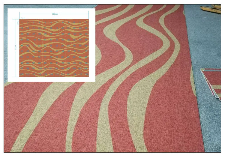 Modular High Density Nylon Fireproof Commercial Carpet Tiles