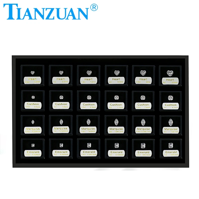 New Box 8 Shapes Of Cubic Zirconia Loose 0.53carat Weight Size Set