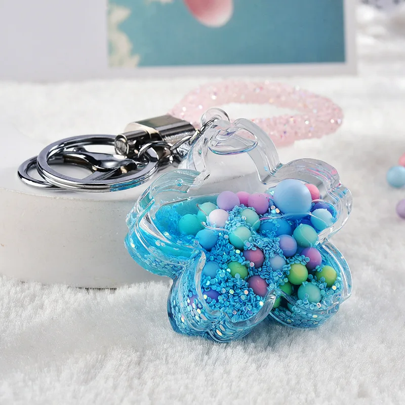 Creative into Oil Cherry Blossom Key Chain - Cute Gift
