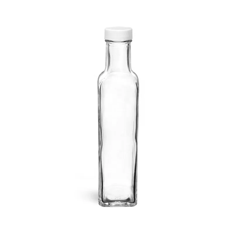 Square 300ml kitchen cold pressed smoothies milk water beverage glass bottle juice 100ml