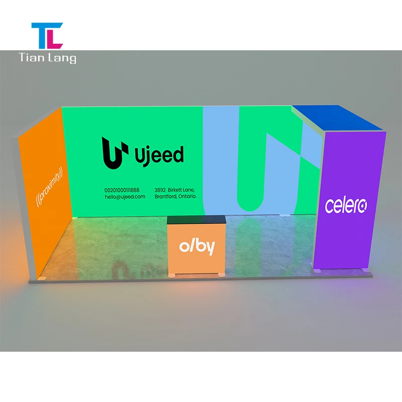 TianLang Vertreter Gesucht Leuchtkasten Werbung LED-Rahmen Anzeigetafel Leuchtkasten Stand mit Lagerraum und TV Messestand