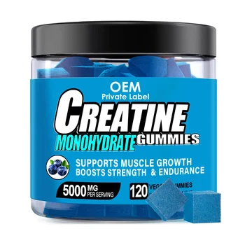Blueberry Flavored Creatine Monohydrate 5000mg Gummies Sports Nutrition Supplement for Adults Fitness Enthusiasts