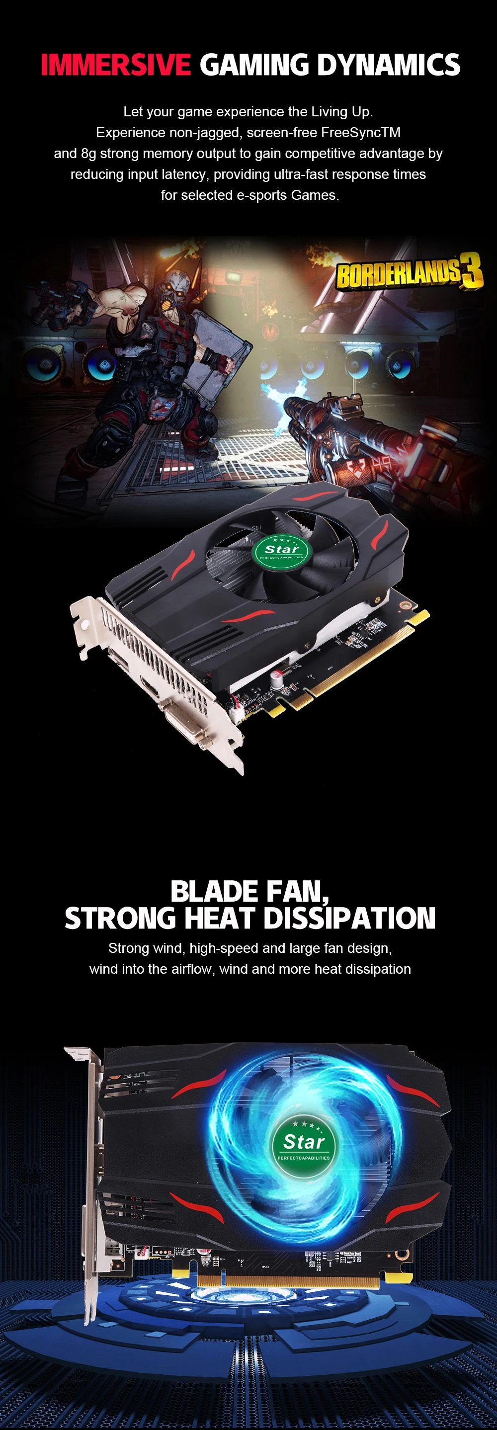 New RX 580 8GB Desktop Gpu Video Card RX550 RX570 RX6600 RX5700XT ...