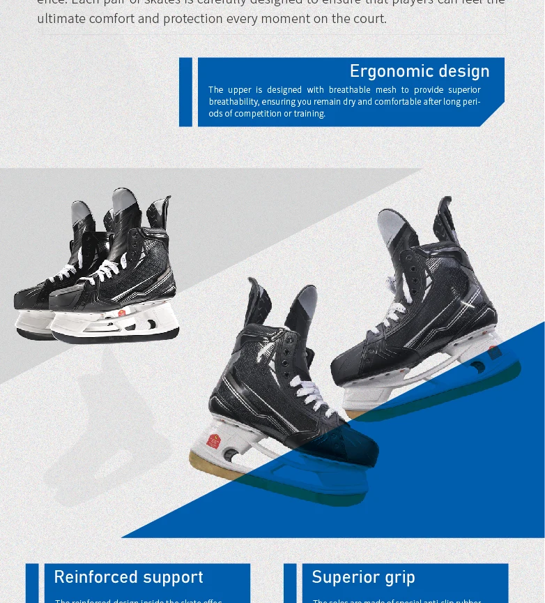 POROS Ice Hockey Skate Blades - Durable Steel & Customizable