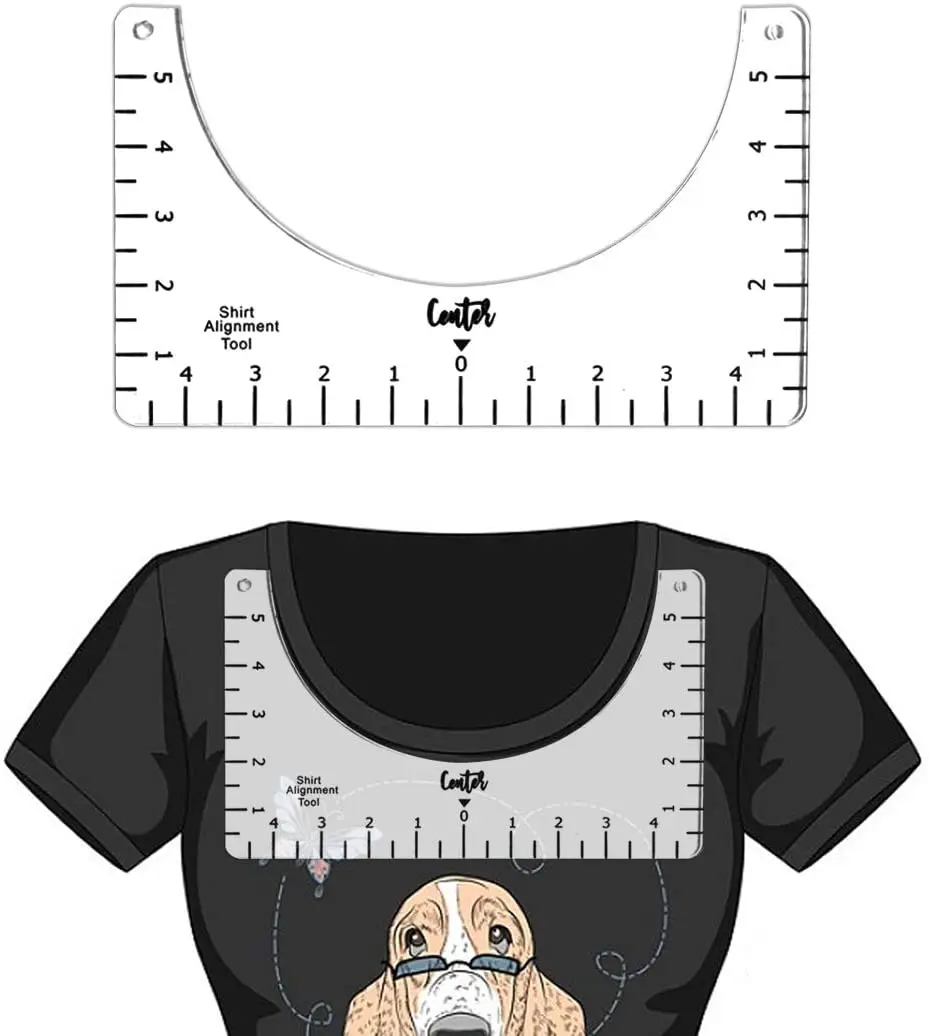 T-Shirt Alignment Ruler Craft Tools Tshirt Ruler Acrylic T-Shirt Ruler Guide Design