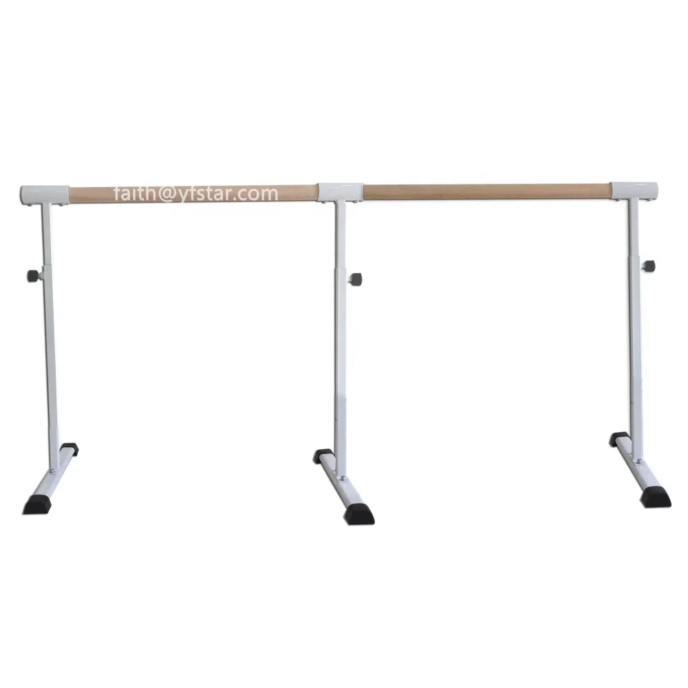 Double Free Standing Ballet Barre,Movable Adjustable Exercise Bar ...