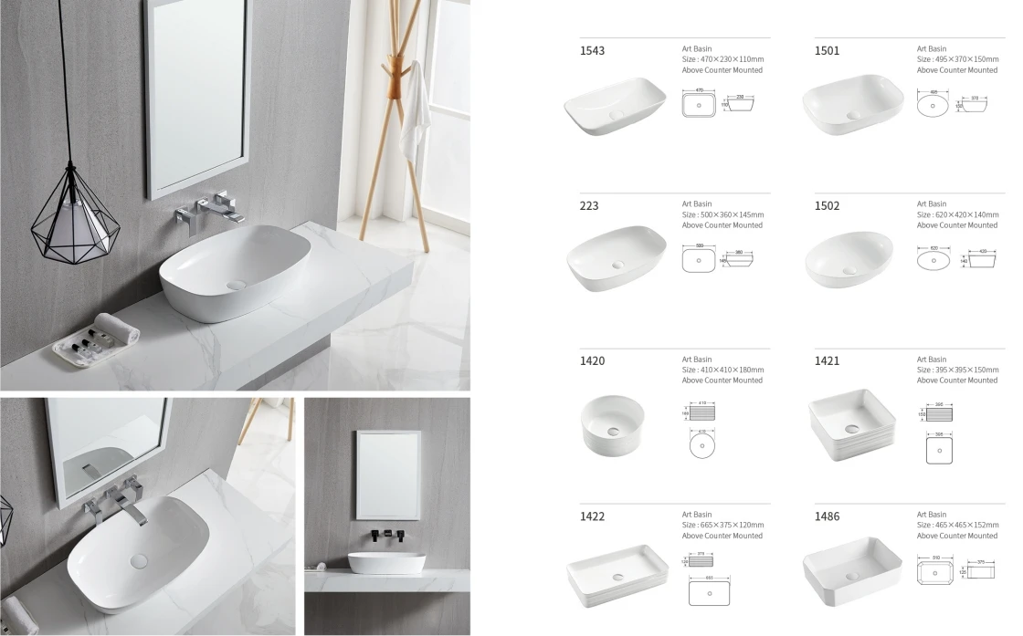 Modern luxury countertop art washbasin bathroom lavabo sink sanitary ware ceramic hand wash basin details