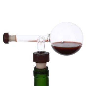 30ml Hand blown borosilicate glass wine aerator on the bottle for wine decantor high borosilicate glass luxury wine glasses