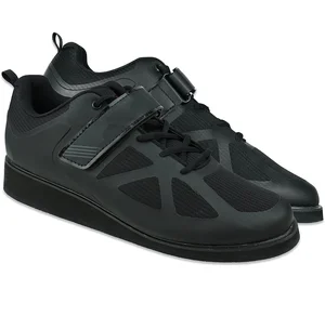 Summer & Spring Powerlifting Deadlifting Weightlifting Gym Shoes Non-Slip Squat Trainer with Strap and Lace-Up Design