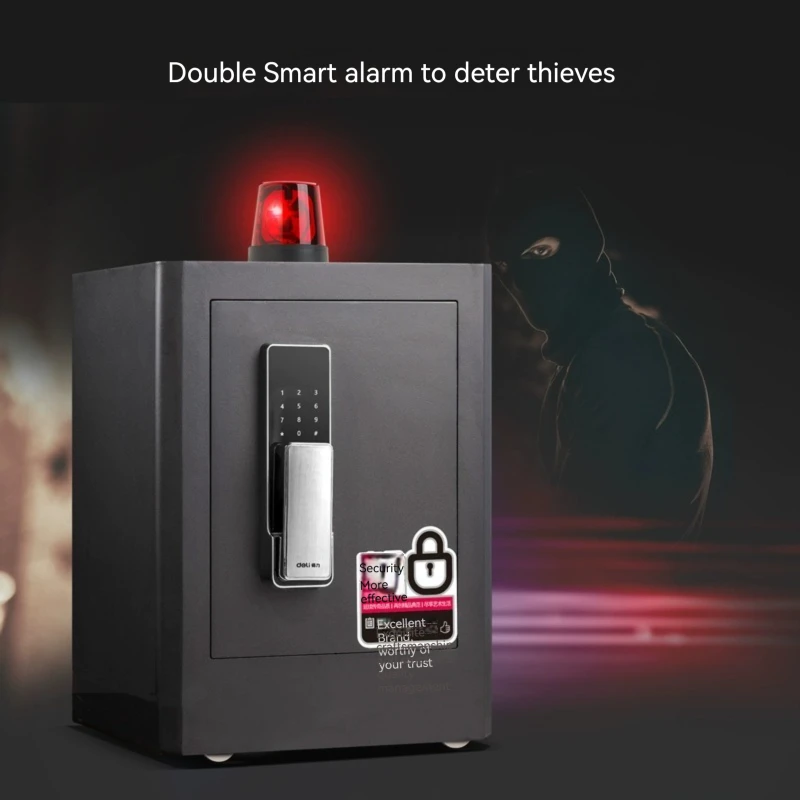 Deli 4115G High Quality Office Fingerprint Password Safe 3C Certified Home Anti-theft All-steel