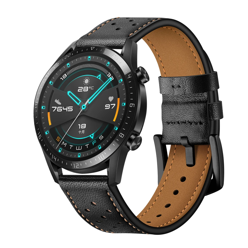 Correa De Reloj De Cuero Para Huawei Watch Gt 2 46mm 42mm Correa Banda De  Honor Magia/magicwatch 2 Reemplazable Accesorios - Buy Bandas Para Reloj  Product on Alibaba.com