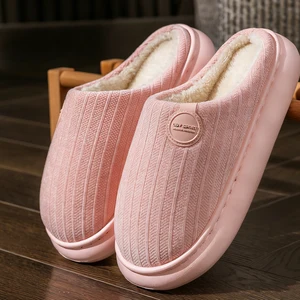 2026 New Custom Winter Warm slippers Women's Plush Casual Anti-slip Home comfort Shoes