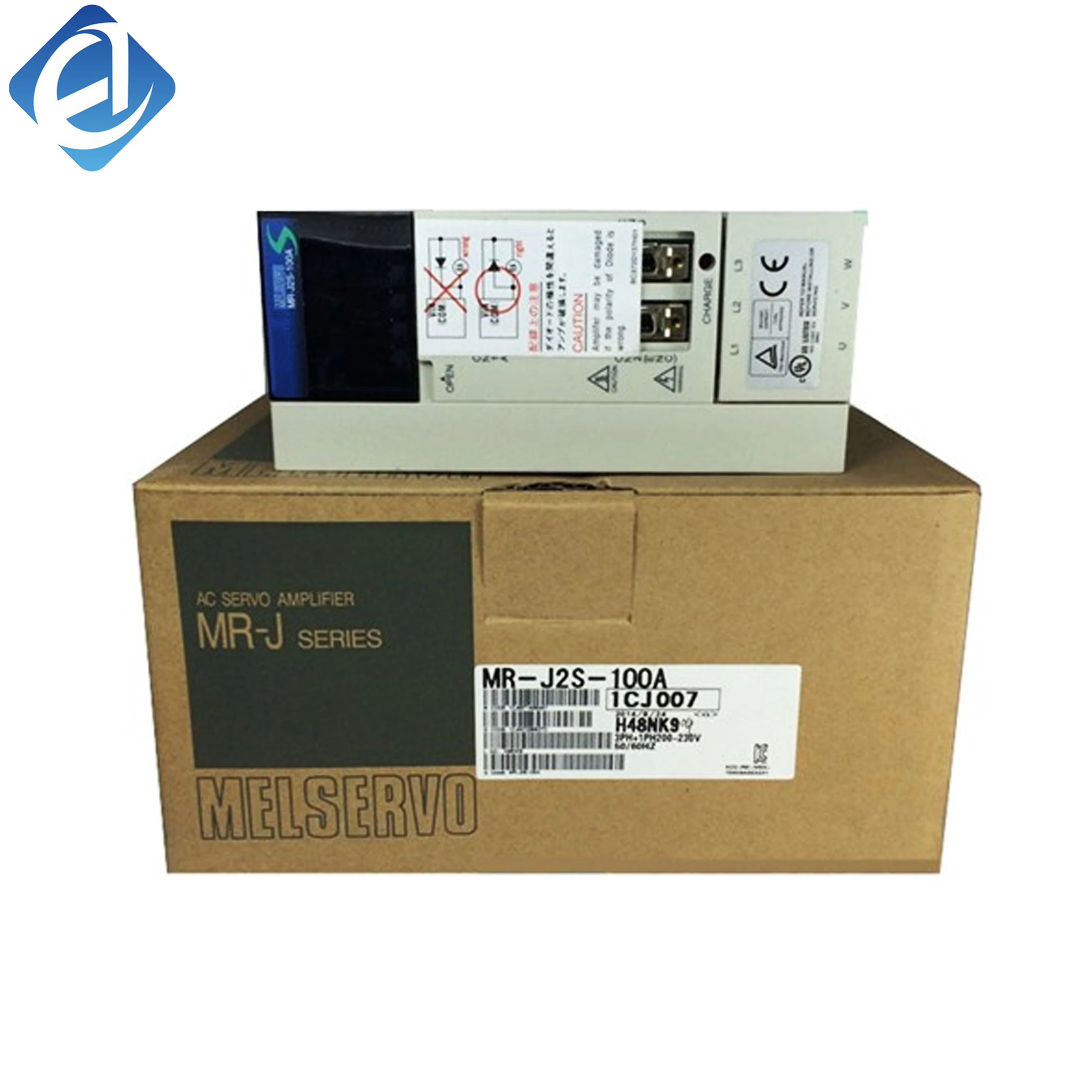 नया मूल MR-J2S-100A MR‑J2S श्रृंखला सर्वो एम्पलीफायर, 1000W शक्ति, उच्च-परिशुद्धता स्थिति/गति/टॉर्क नियंत्रण, औद्योगिक स्वचालन के लिए HC‑SFS श्रृंखला सर्वो मोटर्स के साथ सुसंगत।