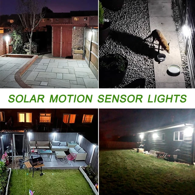 LED Solar Light PIR Motion Sensor Wall Sconce Outdoor IP65 Waterproof ...