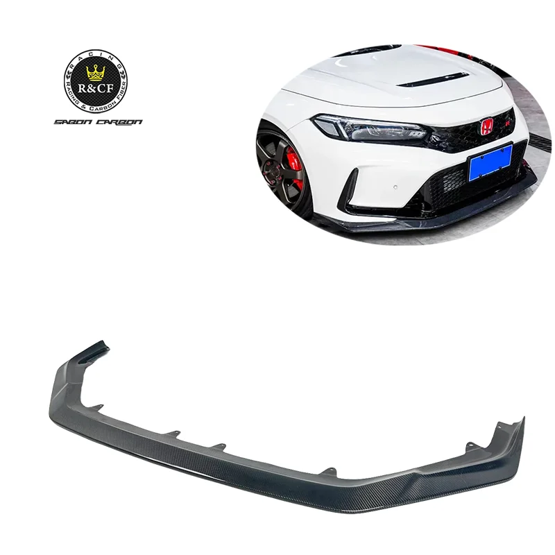 2022+ Type R FL5 Front Lip Carbon Fiber Front Bumper Lip Spoiler VS Style For Honda Civic Type R