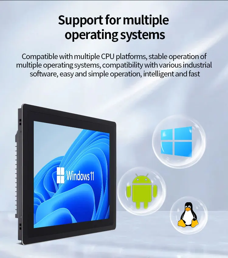 Promotion 1920*1080 Wall Mount 11.6-21.5 Inch IP65 Multi-Touch Capacitive Touch Screen Monitor Industrial All-in-One Panel PC