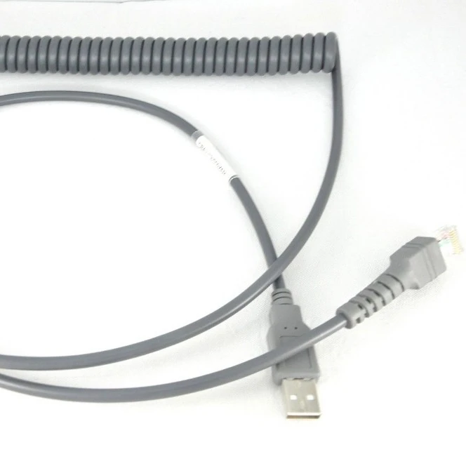Lot 10x 10FT Coiled USB Barcode Scanner Cable for Symbol LS2208 CBA-U12-C09ZAR 