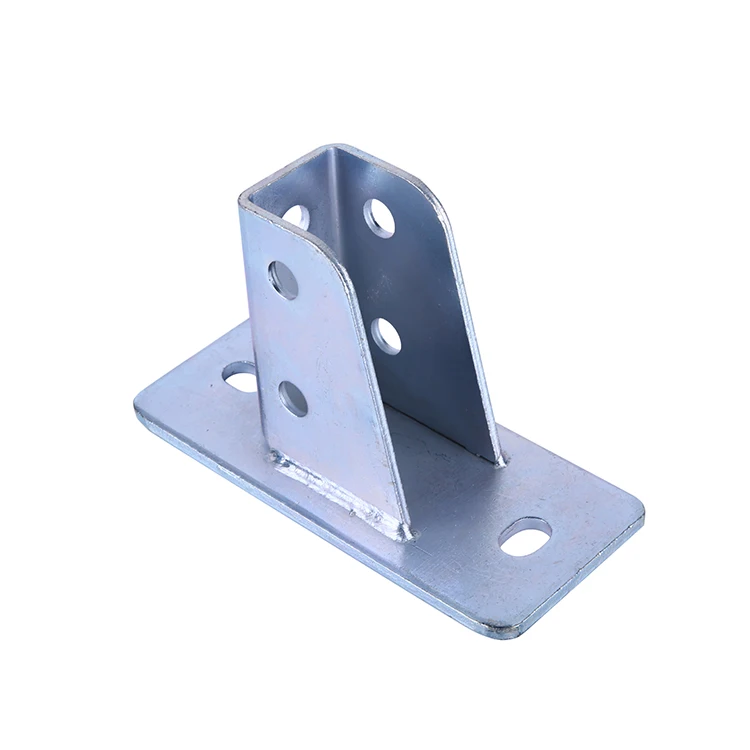 Customized Strut Channel Accessories Fitting C Channel Base Plate Mounting Bracket Seismic Stents
