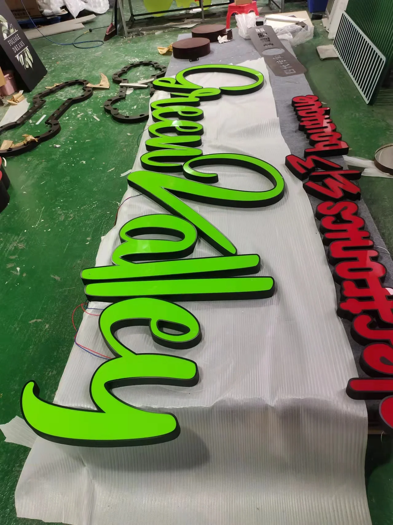 Led Signage Steel Custom Outdoor Business Stainless Steel RGB LED Sign