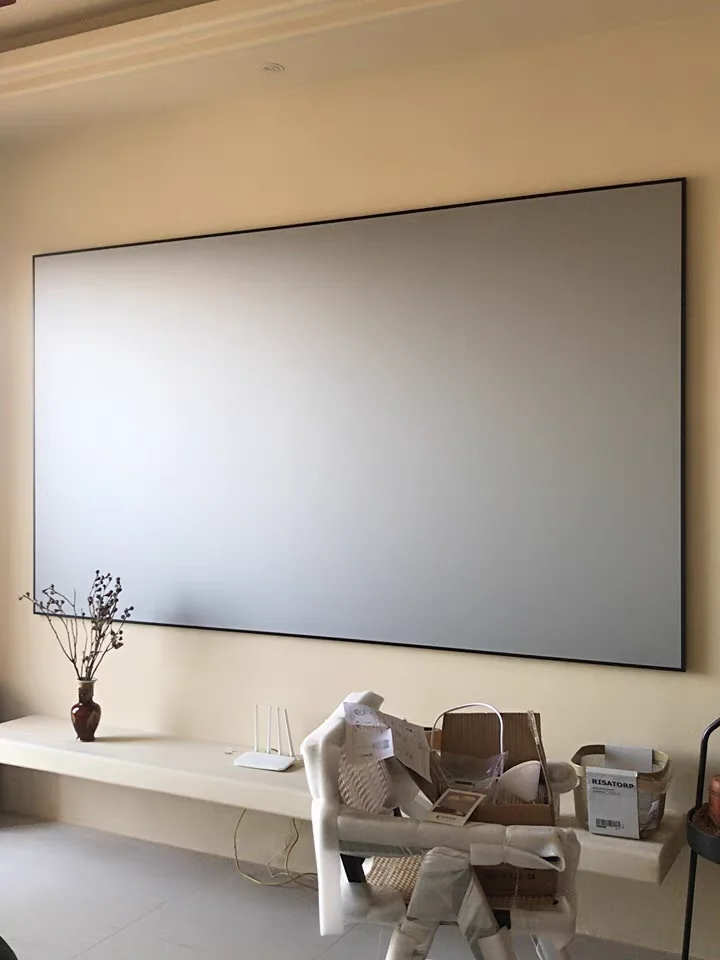 120 Inch 4k Hd Fixed Frame Projector Screen & Bracket Screen Projector