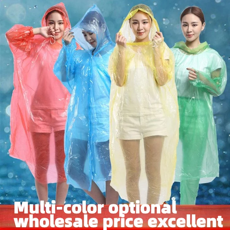 Disposable Outdoor Use Emergency Plastic Poncho Waterproof Adult ...