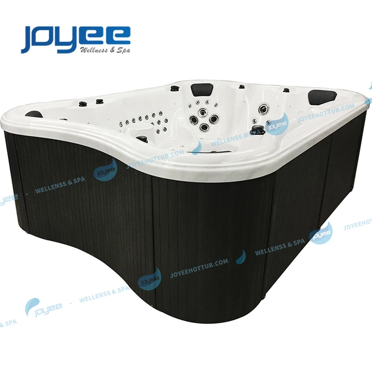 JOYEE 6 8 10 Person Swim Spa Party Wooden Panel Rectangle Large Lazy Water Massage Jacuzy Outdoor Whirlpool Hot Tub SPA