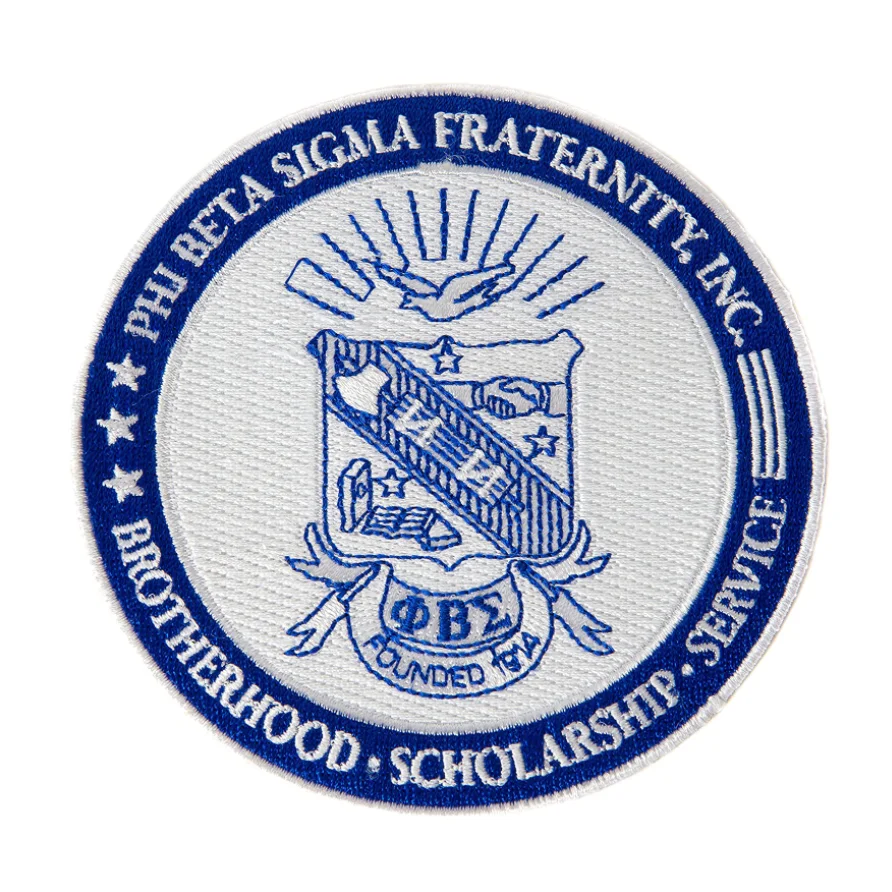 Low MOQ Custom Cheap Embroidery Patches Design Zeta Phi Beta Embroidery Patches for Clothing