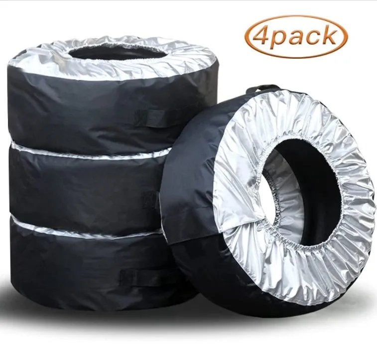 Tire Cover, Seasonal Tire Totes,Polyester Wheel Tires Storage Bags, Waterproof Dustproof Wheel Covers Fit for 16"-20"