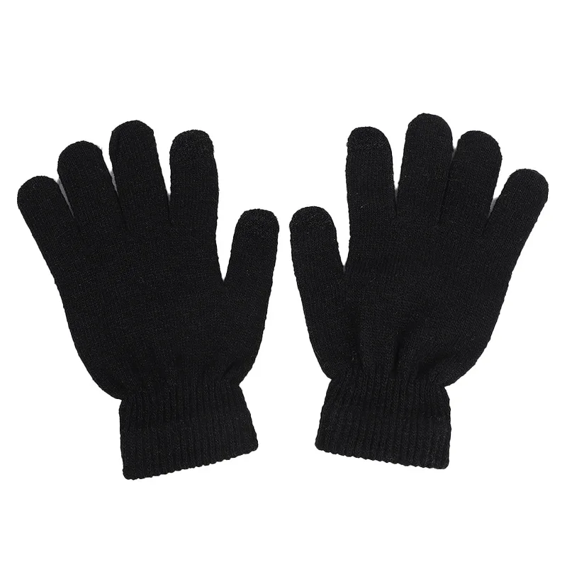 Wholesale Winter Warm Gloves Simple Black Cotton Gloves Soft Touch