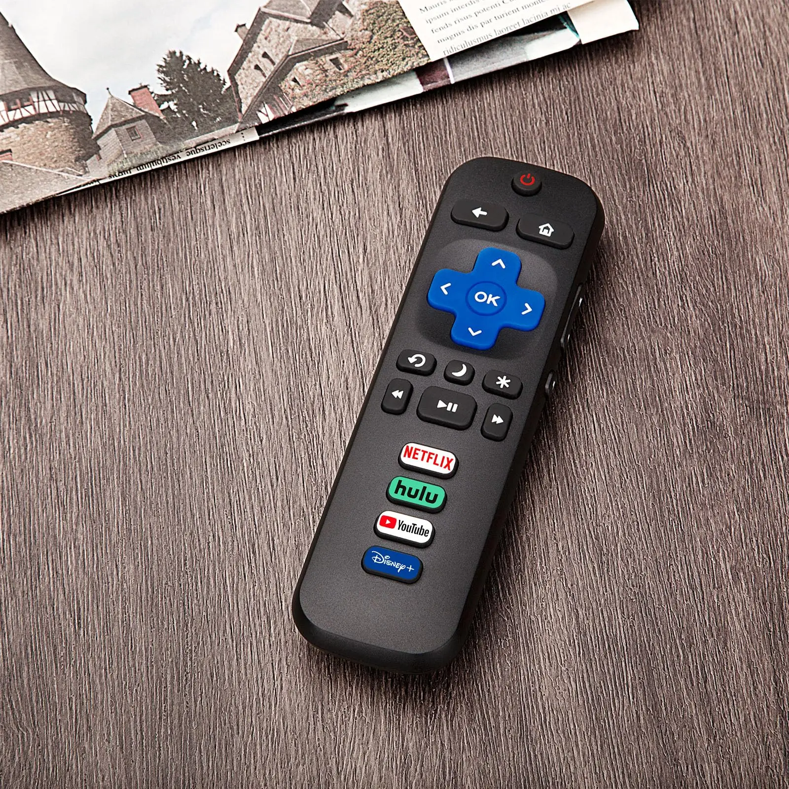 Universal Smart Remote Control for Roku TV Compatible with TCL Hisense Onn Sharp Element Westinghouse PhilipsLED Fixed Code