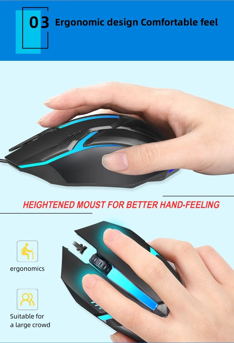 Bestselling Wired Usb Gaming Mouse 3d Rgb Ergonomic Optical Computer