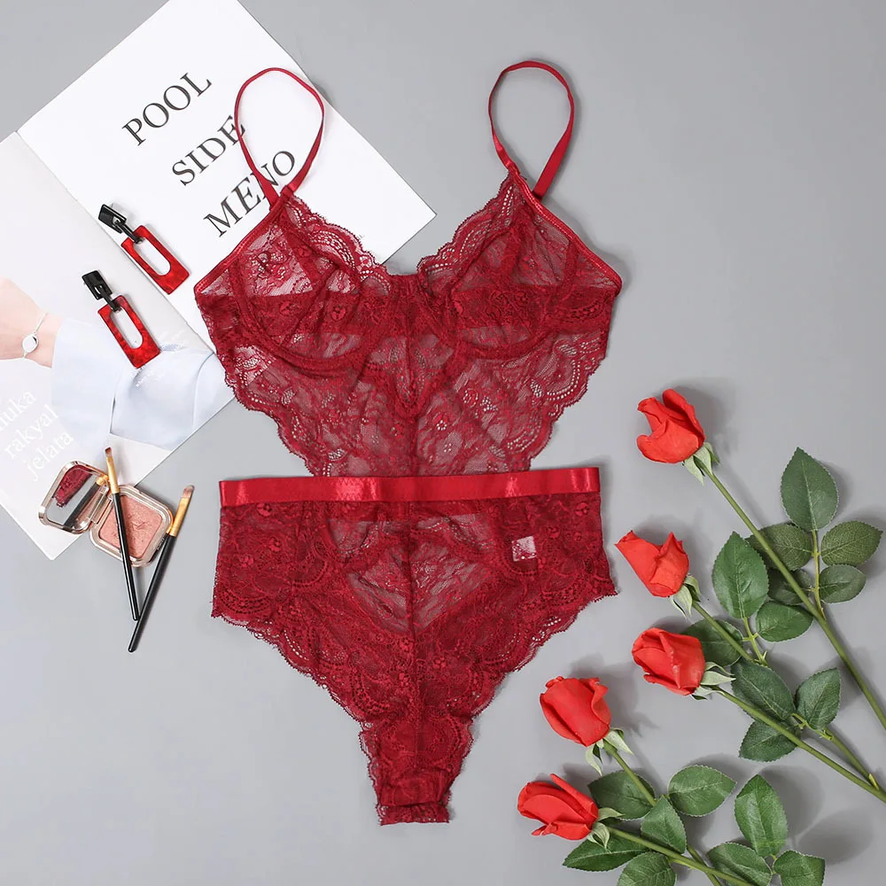Lace see through transgender valentines day