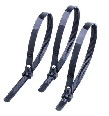 Fscat Reusable 200mm Black Self-locking Nylon 66 Zip Tie Wrap Plastic ...