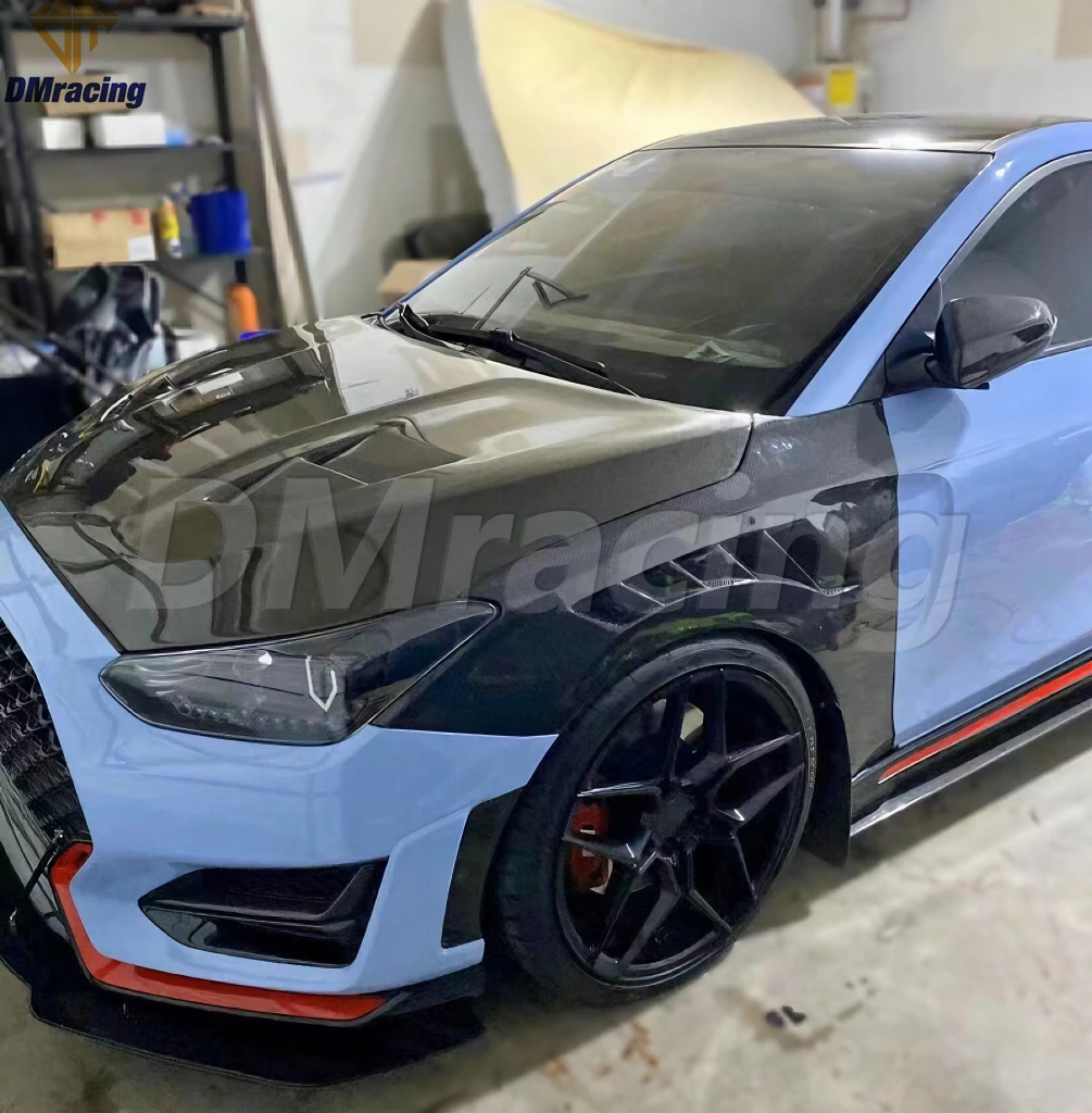 Dm Style Carbon Fiber Front Fenders For Hyundai Veloster 20172022