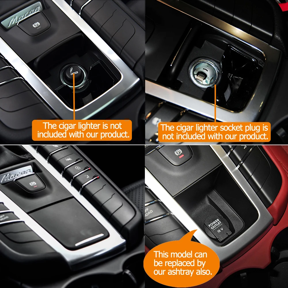Car Center Console Ashtray Box Ash Tray Case for Porsche Macan 95B 2014  2015 2016 2017 2018 2019 2020 95B857311 95B857273