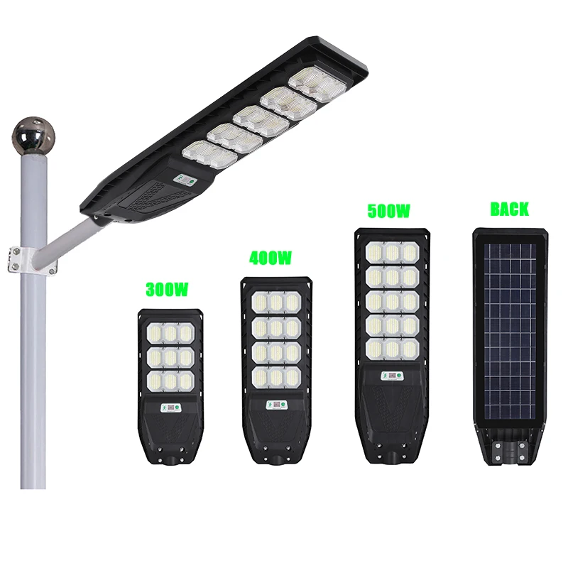 Integrated High Brightness Solar Street Light Remote Control 300W 400W 500W All in One Solar Lights Outdoor Street