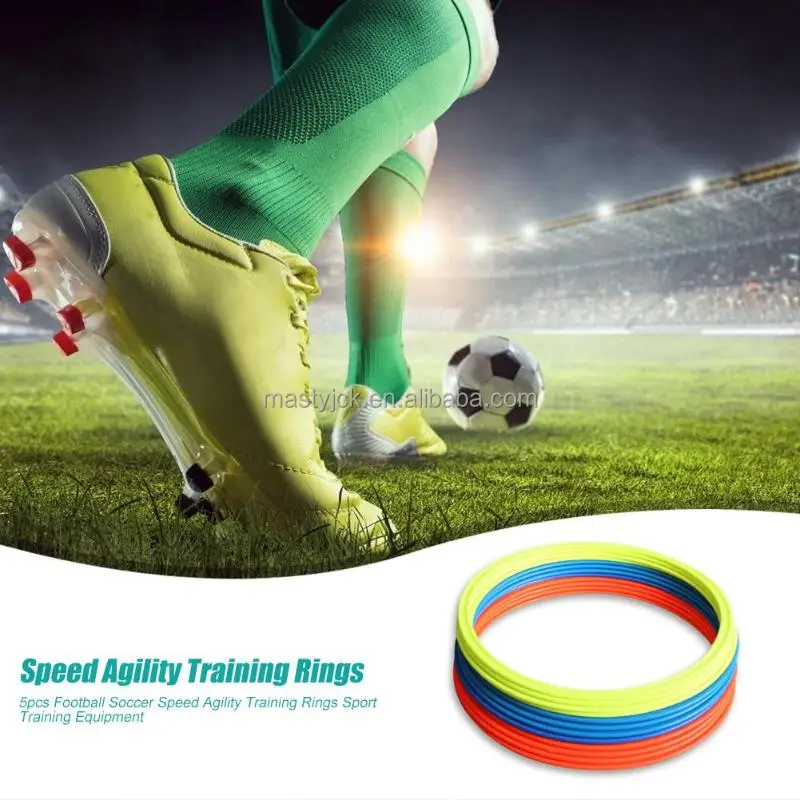 5pcs Football Soccer Speed Agility Training Rings Sport Training Equipment