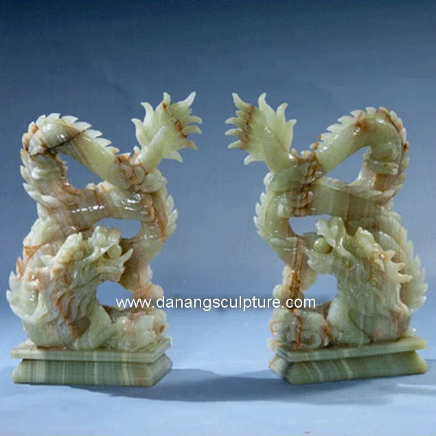 大理石ドラゴンの彫刻置物 大理石ドラゴンの彫刻置物