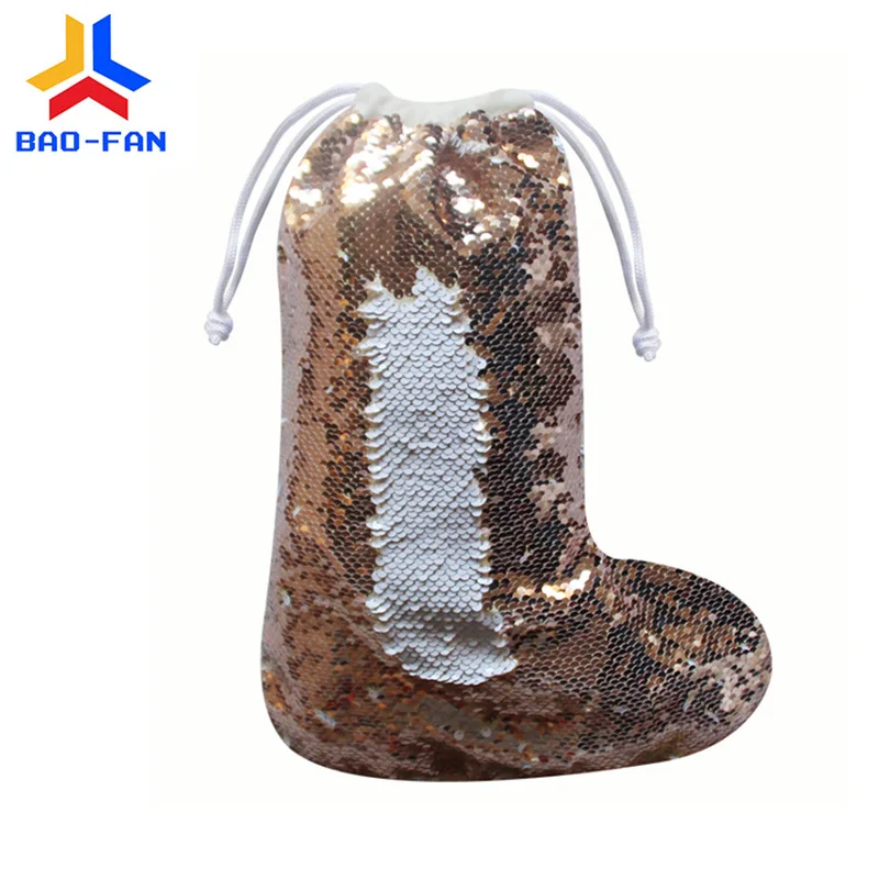 Hot sale sublimation glitter magic Sequin christmas stocking