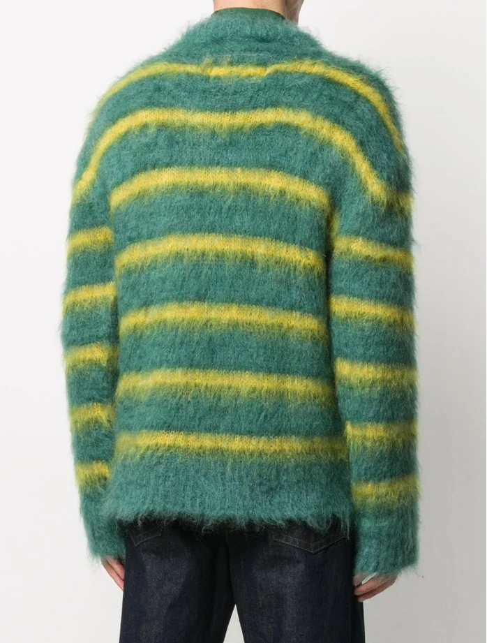 Men's Color Striped Fuzzy Casual 